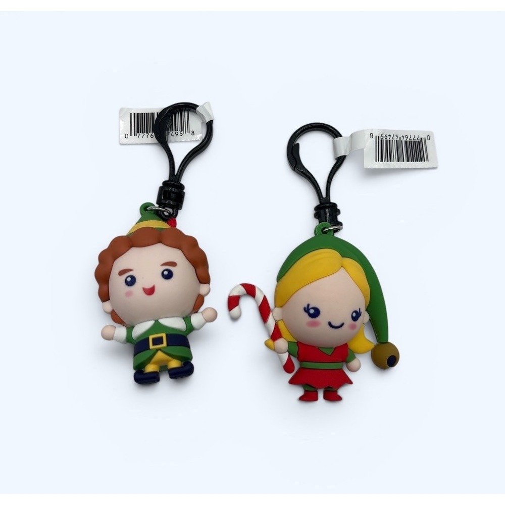 Monogram Figural Bag Clip Lot Elf Series 1 Buddy the Elf & Jolie NEW!!